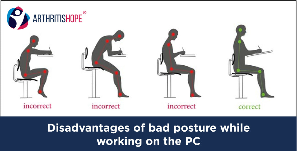 Disadvantages of bad posture while working on the PC