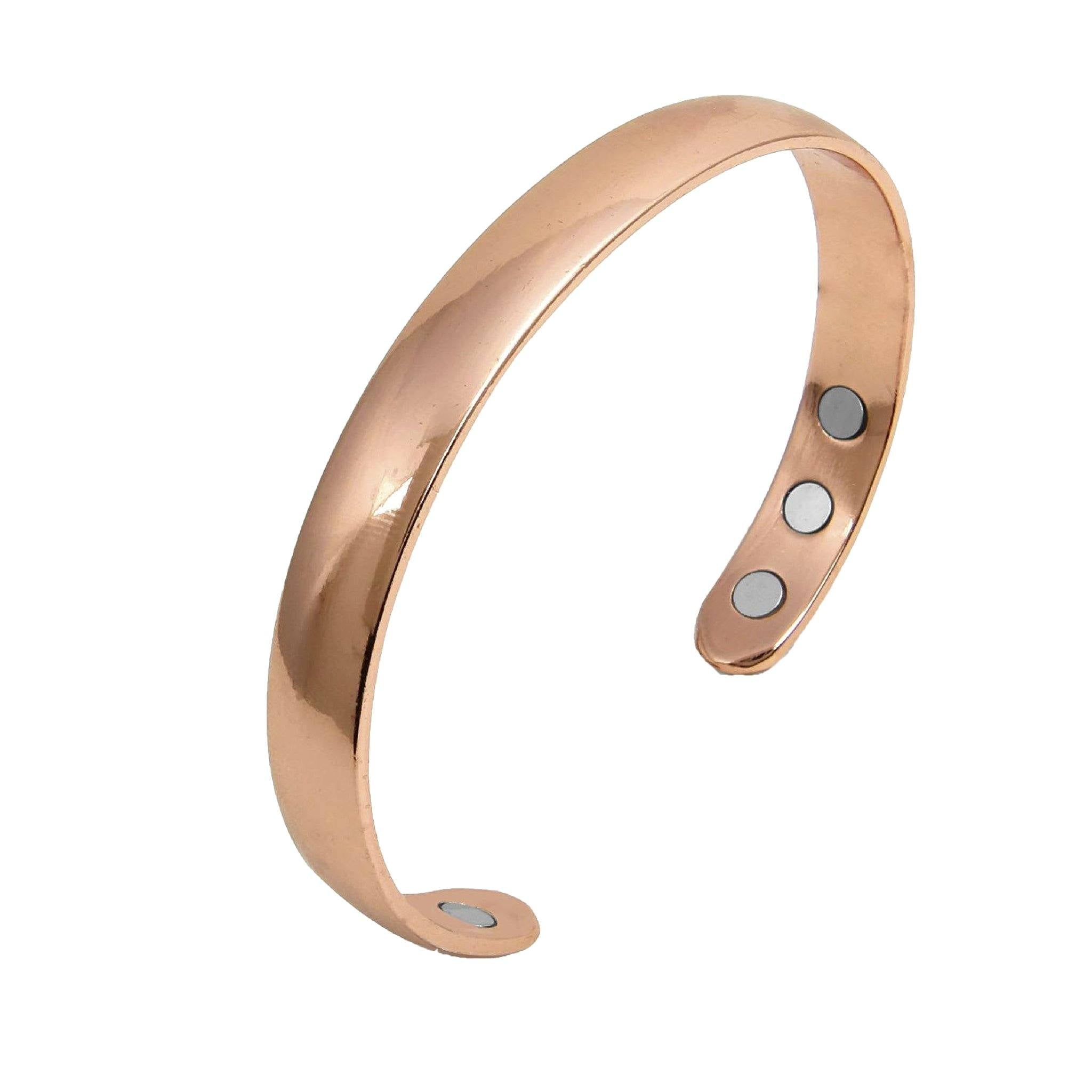 Men's Bracelet Magnetic Therapy Arthritis Pain Relief Pure Solid Copper  Bangle | eBay